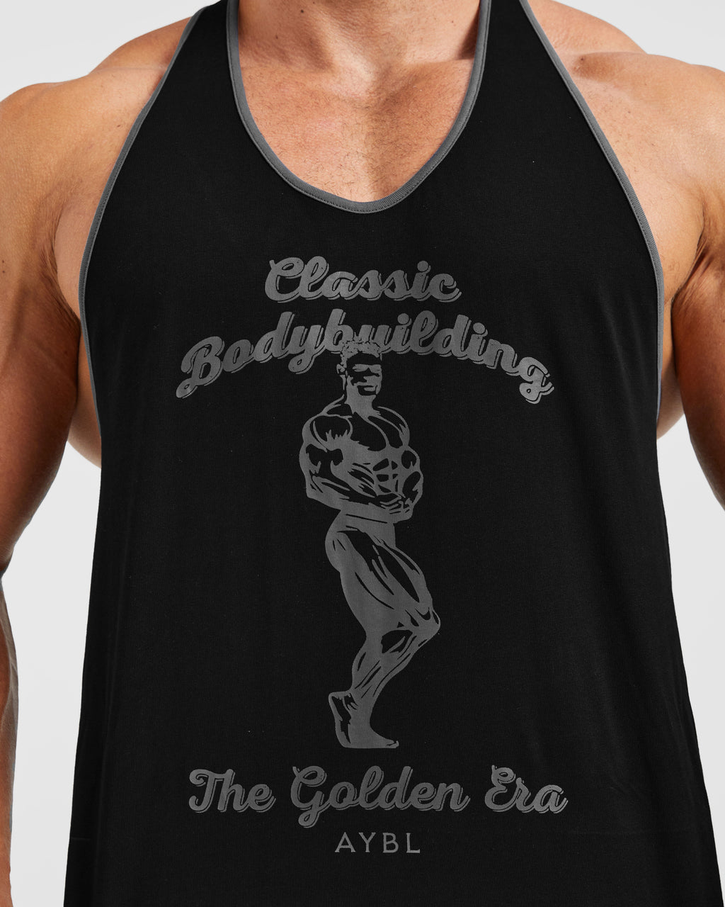 Wesley Vissers X Classic Bodybuilding Stringer - Noir/Charcoal