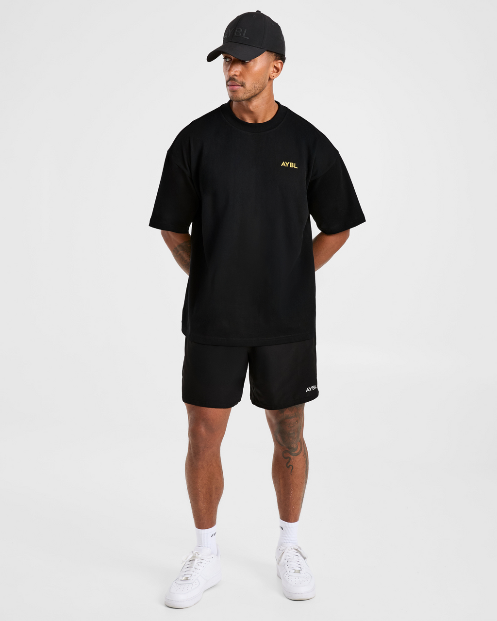 Essential Oversized T Shirt - Noir/Mango Jaune
