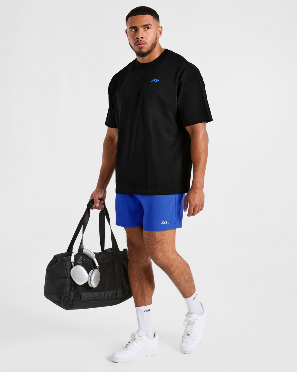 Essential Oversized T Shirt - Noir/Cobalt